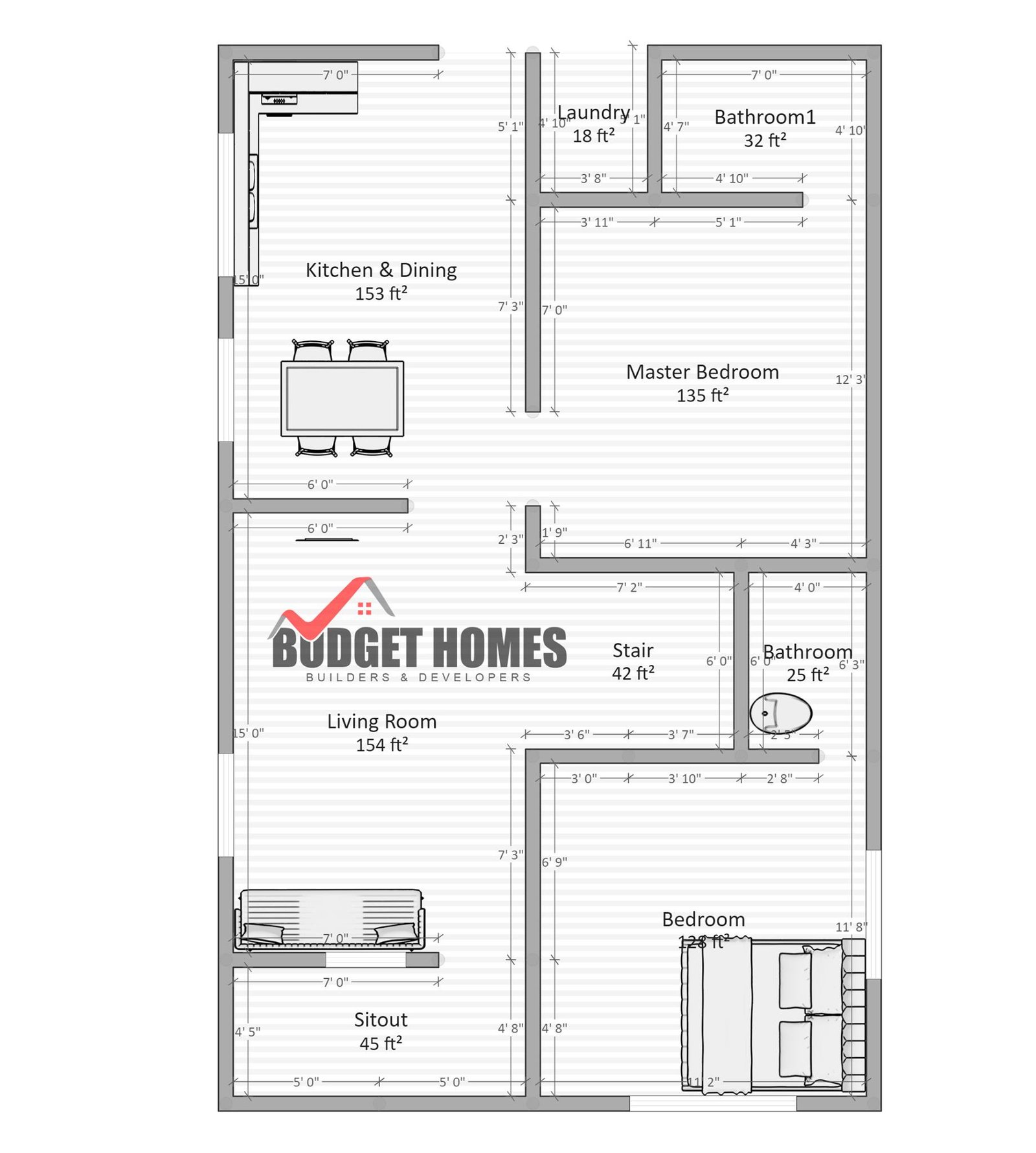 850 Sq Ft 2BHK Beautiful Single Floor House and Free Plan