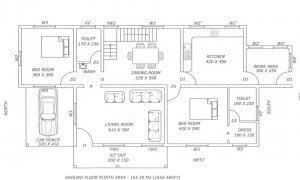 1650 sqft Ground floor plan