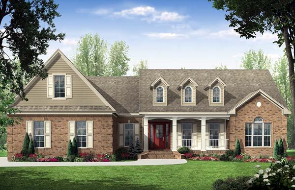 2000 sq.ft European Country styling with upscale features home design