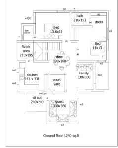 KERALA DOUBLE-FLOOR HOME PLAN
