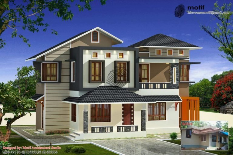 1642 Square Feet 3BHK Double Floor Kerala Home Design With Plan