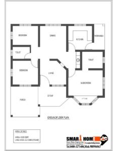 1320 Square Feet 3BHK Kerala Home Design At 5.5 Cent Plot