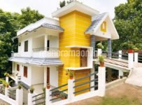 1600 Square Feet Modern Kerala Double Floor House Design In 3 Cent Plot