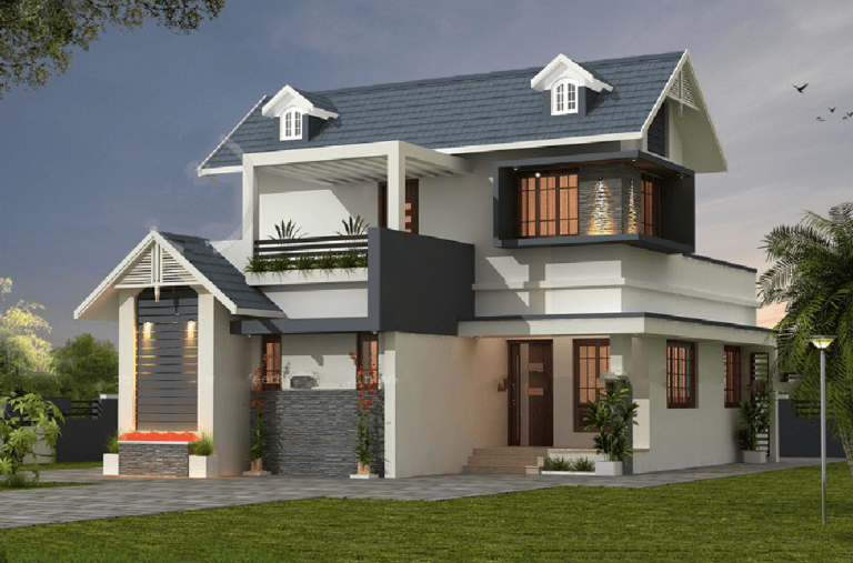 1676 Square Feet 3BHK Beautiful Home Design With Plan