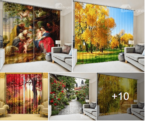 Amazing 3D curtains Latest Collections