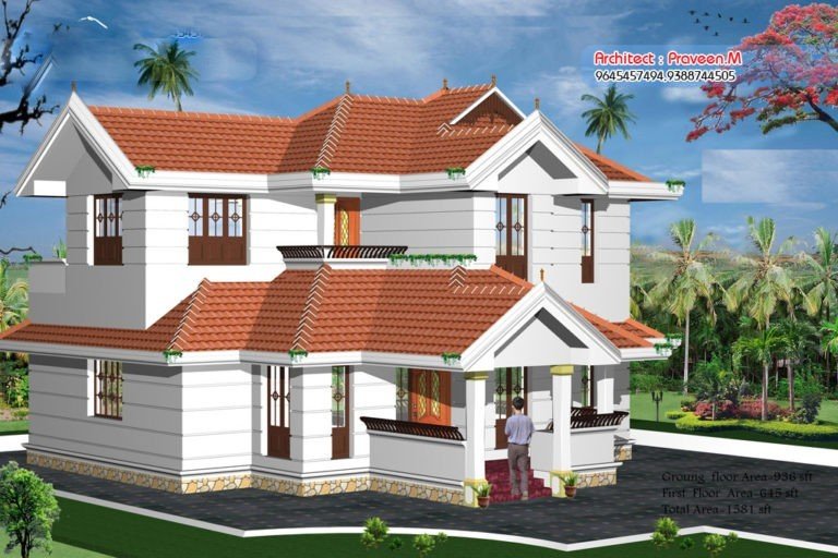 1581 Square Feet 3BHK Kerala Home Design With Plan