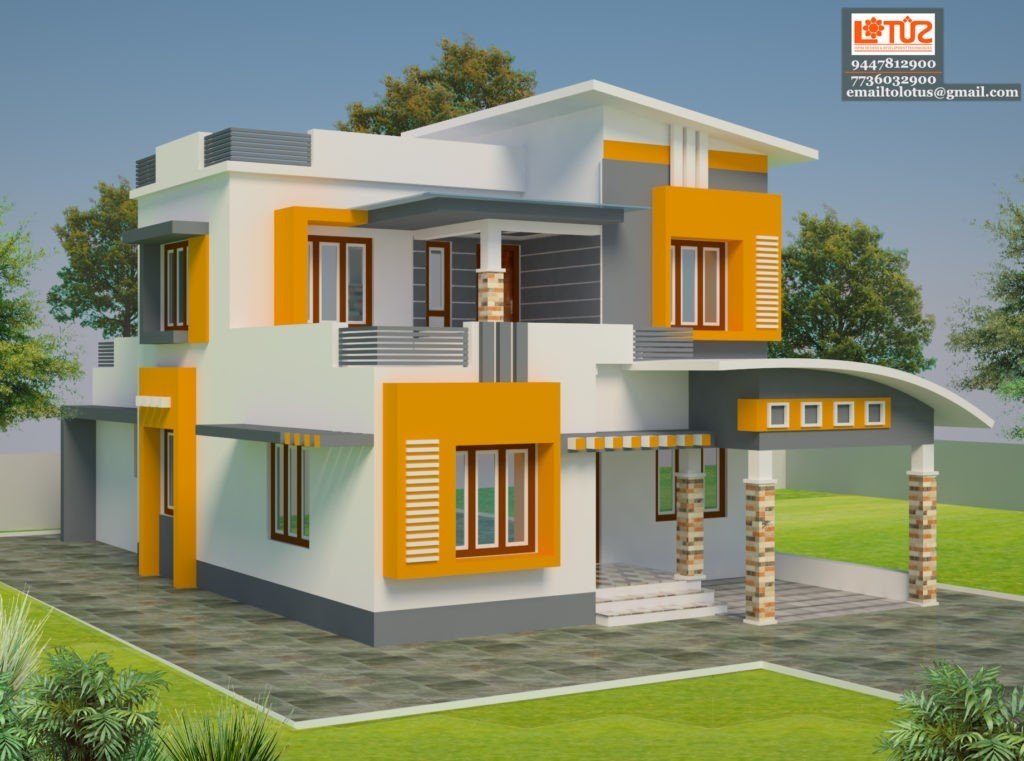 2200 Square Feet 4 Bedroom Simple Contemporary Home Design For 44 Lacks ...