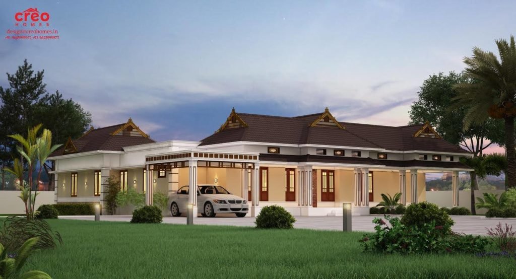 2687 Square Feet 4 Attached Bedroom Single Floor Home Design