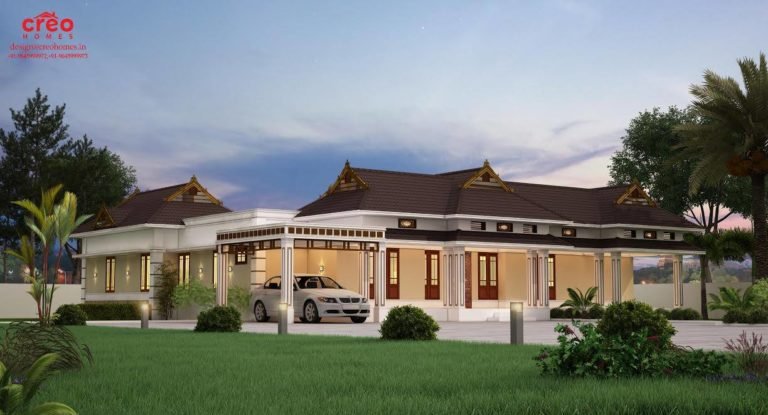 2687 Square Feet 4 Attached Bedroom Single Floor Home Design