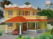 1170 Square Feet 3 Bedroom Kerala Style Double Floor Home Design at 3.5 Cent Plot