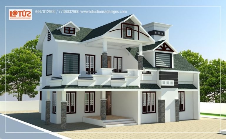 1857 Square Feet 3 Bedroom Modern Double Floor Home Design