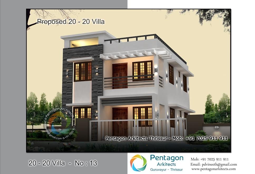 1382 Square Feet 3 Bedroom Low Budget Contemporary Modern Home Design and Plan