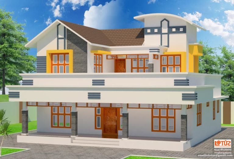2054 Square Feet 5 Bedroom Double Floor Home Design For 33 Lacks
