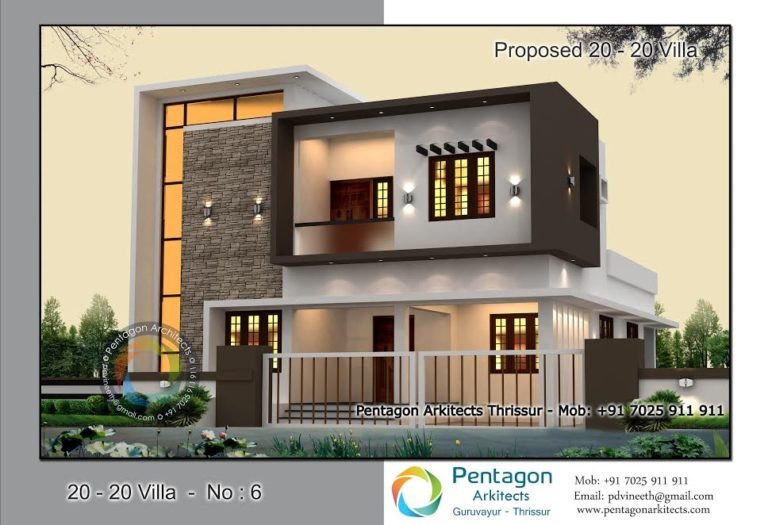 1914 Square Feet 2 Attached Bedroom Contemporary Style Home Design and Plan