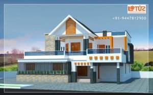 3120 Square Feet 4 Bedroom Double Floor Modern Home Design