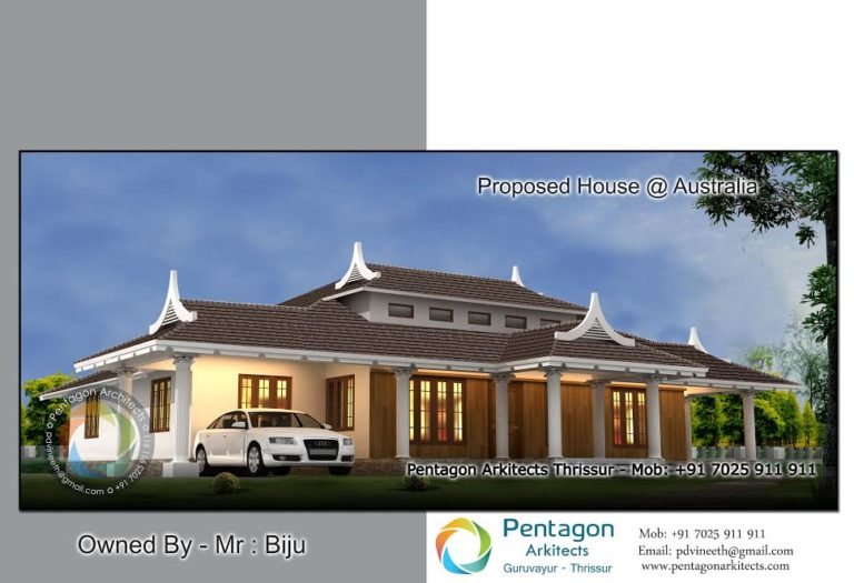 2656 Square Feet 3 Attached Bedroom Single Floor Home Design and Plan