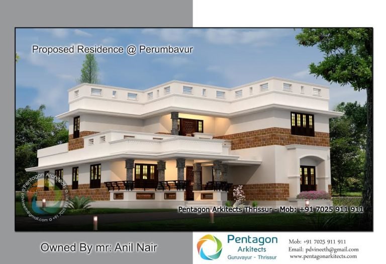 2900 Square Feet 4 Bedroom Double Floor Modern Home Design and Plan
