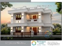 1377 Square Feet 3 Bedroom Contemporary Modern Double Floor Home Design and Plan