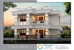 1377 Square Feet 3 Bedroom Contemporary Modern Double Floor Home Design and Plan