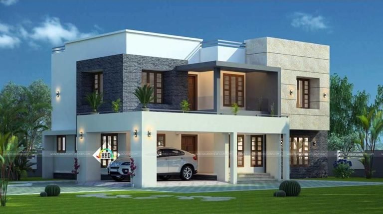 2183 Square Feet 4 Bedroom Contemporary Style Home Design and Plan