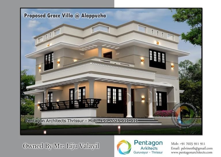1619 Square Feet 3 Bedroom Double Floor Contemporary Home Design and Plan