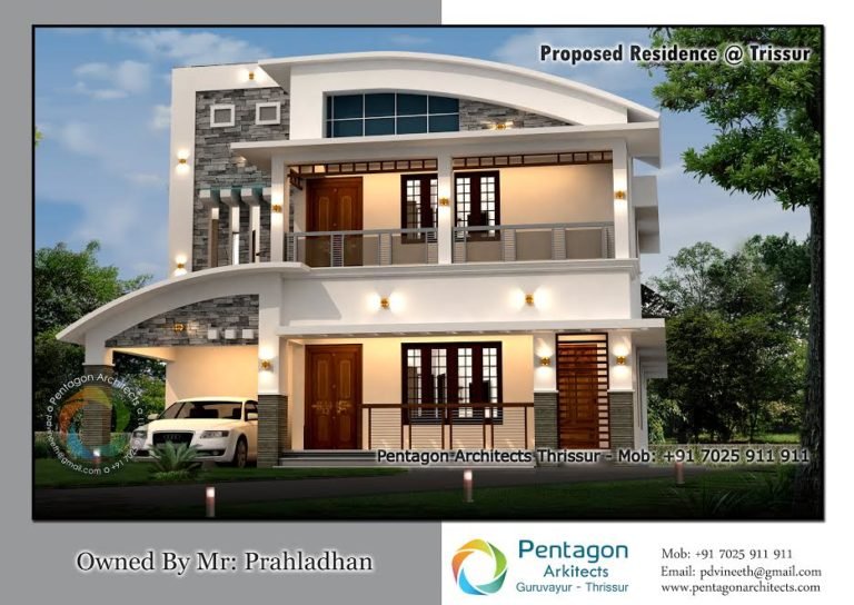 2602 Square Feet 4 Bedroom Double Floor Modern Home Design and Plan