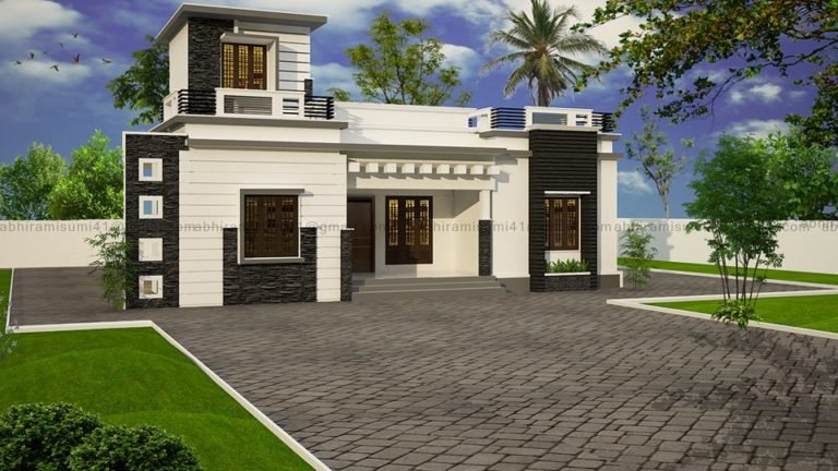 1170 Square Feet 3 Bedroom Single Floor Low Cost Home Design