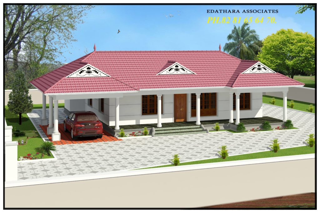 1136 Sq Ft, Traditional, Single Floor Kerala Home - Home Pictures