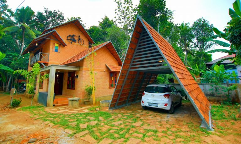 1630 square feet nature home design in kollam