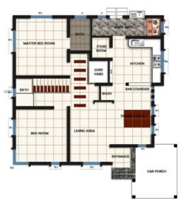 1450 square feet 16.5 lakhs home Free plan