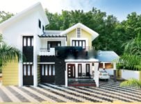 Colonial Style Kerala home plan at 2400 sq.ft