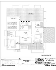 Colonial Style Kerala home plan at 2400 sq.ft
