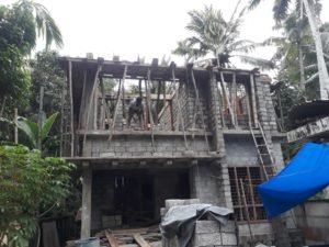 1450 Sq feet. Beautiful Home in Progress. Cost 23 lakh