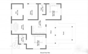 900 SqFt 2Bedroom Low Budget Home Design and Free Plan
