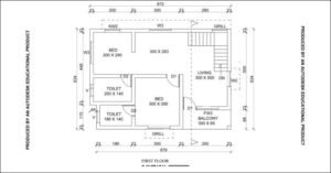 3 Cent Plot 1050 SqFt 3 Bedroom Two Story Home Design and free Plan