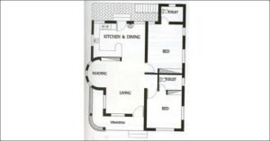 2 Bedroom Low Budget Kerala Style Home Design Plan Downlode free