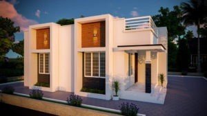 Low Cost House free Plan in Kerala – 840 sq ft