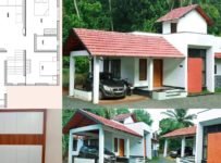 1000 Square Feet 2 Bedroom Traditional Style Single Floor House and Plan