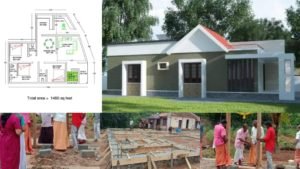 1480 Square Feet 3 Bedroom Single Floor Modern house and Plan