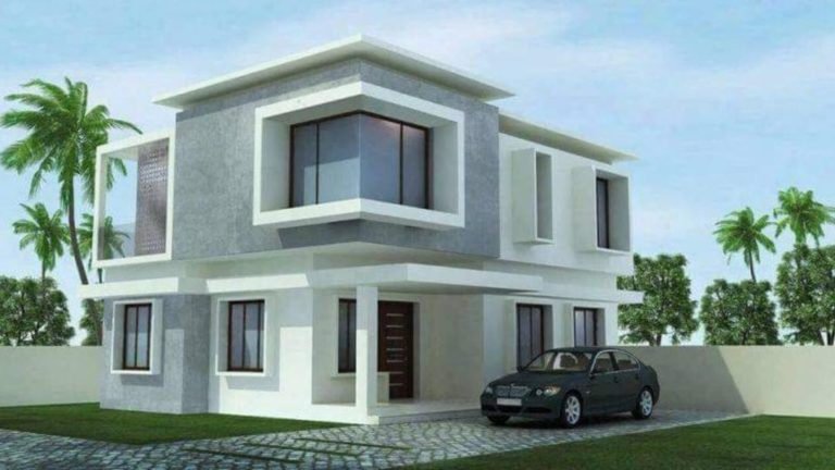 1540 Square Feet 3 Bedroom Contemporary Style Flat Roof Modern House and Plan