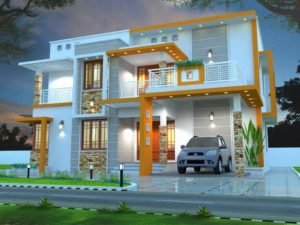 1680 Square Feet 4 Bhk Contemporary Style Modern Two Floor Home and Plan
