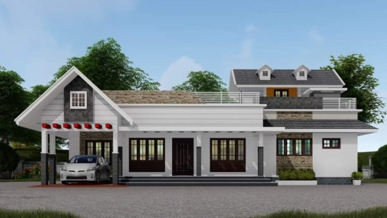 2232 Square Feet 4 Bedroom Traditional Style Single Floor House and Plan