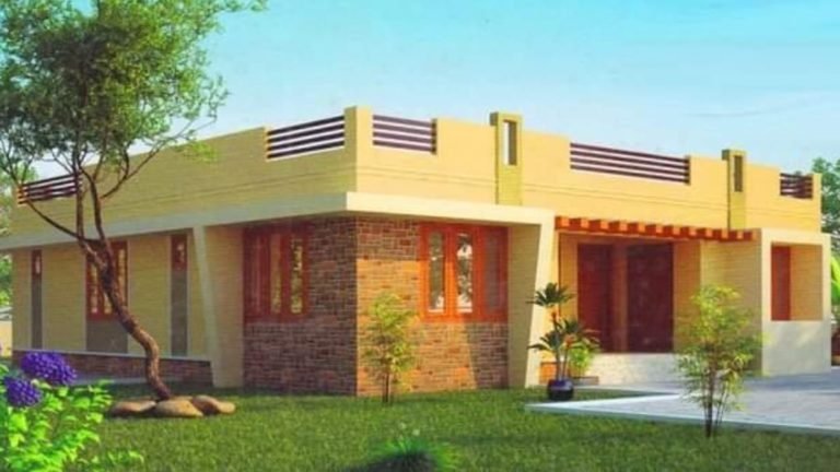 981 Square Feet 3 Bhk Contemporary Style House and Plan