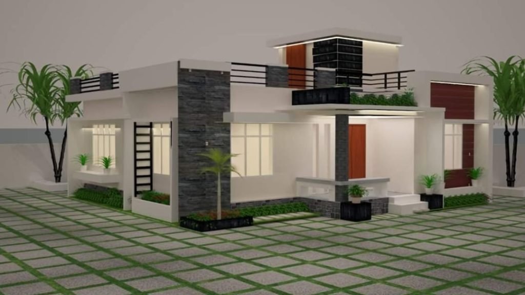 994 Square Feet 3 Bedroom Single Floor Beautiful House and Plan