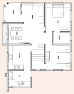 Budget home for 19 lakhs for Middle class family plan And elivation