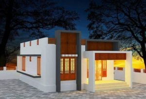 1118 Square Feet 2 Bedroom Single Floor Contemporary Style House and Plan