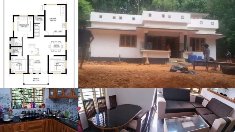 1200 Square Feet 3 Bedroom Single Floor Modern House and Plan
