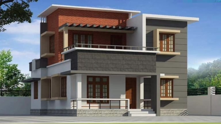 1448 Square Feet 4 BHK Contemporary Style Two Floor Modern House and Plan