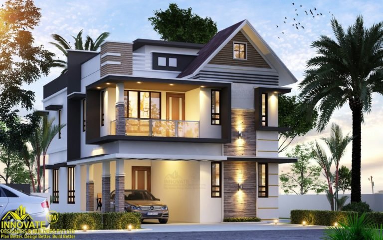 1730 Square Feet 3 Bedroom Two Floor Modern House and Plan