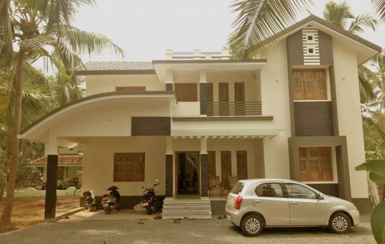 2280 Square Feet 4 BHK Contemporary Style Double Floor House and Plan